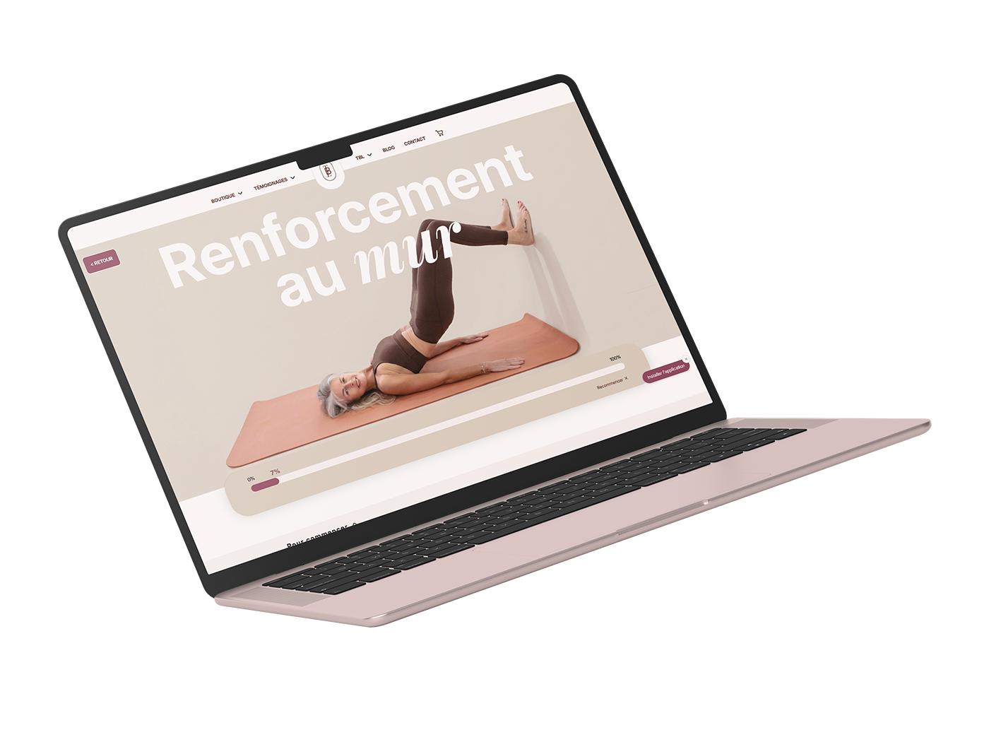 Aperçu mobile du programme TBL Renforcement au mur